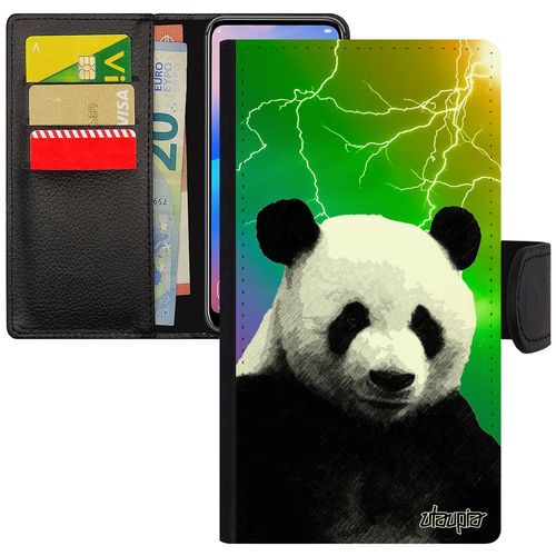 Coque Iphone 12 Mini  Rabat Portefeuille Panda Etui Animaux Ecolo Arc En Ciel Rigide Chine Eclair Geant Vert  Clapet Case De