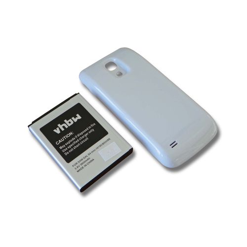 Coque Avec Batterie Vhbw 3800mah (3.8v)Blanc Pour Smartphone Samsung Galaxy S4 Mini Galaxy S4 Mini Lte Gt-I9190 Gt-I9195. Remplace: B500 B500be B500bu