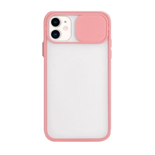 Coque Avec Fenetre Anti-Choc Mat Pour Iphone 12 Mini - Rose