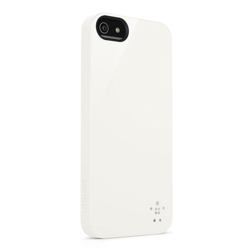 Coque Belkin Iphone 5 5s Se Polycarbonate Blanc Glossy Silicone Rigide (Tpu)