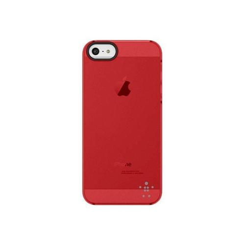 Coque Belkin Iphone 5 5s Se Rouge Transparent Silicone Semi-Rigide (Tpu)