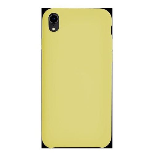 Coque Rigide Finition Soft Touch Jaune Citron Pour Iphone Xr