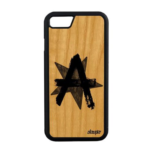 Coque Bois Silicone Anarchie Iphone 8 Symbole Ni Dieu Ni Maitre Punk Graff