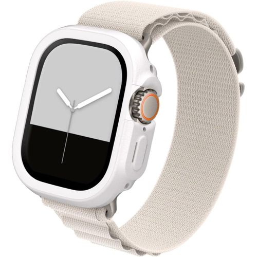 Coque Bumper Compatible Avec Apple Watch Ultra/Ultra2 [49 Mm] | Crashguard Nx - Protection Fine, Personnalisable Avec Technologie D'absorption Des Chocs - Blanc Classic.[V1155]