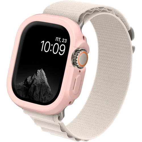 Coque Bumper Compatible Avec Apple Watch Ultra/Ultra2 [49 Mm] | Crashguard Nx - Protection Fine, Personnalisable Avec Technologie D'absorption Des Chocs - Rose Poudr.[V1157]