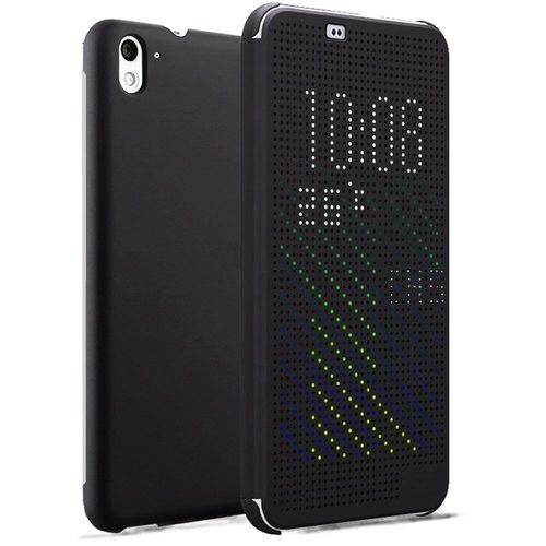 Coque Case Htc Desire 626 Dot View Noir Cuir Similu (Pu) Business Design