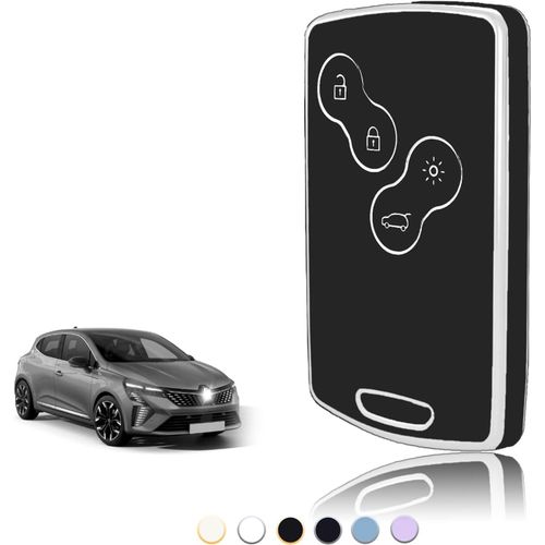 Coque Cl, Etui Cles tui Cls Carte Adapt Pour Renault Scenic Clio Laguna Megane Zoe Captur Duster Espace Fluence Koleos Kangoo Master, Couvre Clef Cache Cle Voiture Telcommande - Smart Key