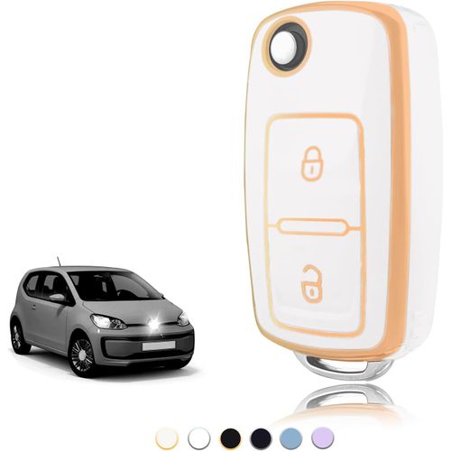 Coque Cl Tpu,Etui Cl tui Cl Adapt Pour Vw Volkswagen Golf 4/5/6 Mk4 Polo Transporter T5 Bora Sharan Touran Passat Amarok Lupo,Couvre Clef Cache Cle Voiture Telcommande-Flip Key.[H354]