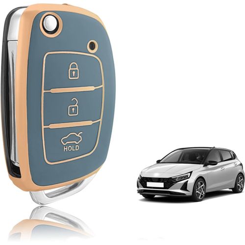 Coque Cl Tpu,Etui Cles tui Cls Petite Dimension Adapt Pour Hyundai I10 I20 I30 I20n Ix20 Ix35 Santa Fe Tucson Elantra Accent,Couvre Clef Cache Cle Voiture Telcommande-Flip S Key.[H150]
