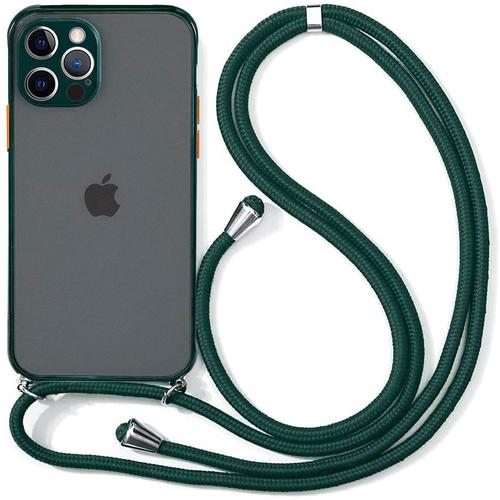 Coque Collier Cordon Pour Iphone 11 Pro (5.8'') Vert Nuit Couleur Givre Slim Lgre Protection Anti-Choc