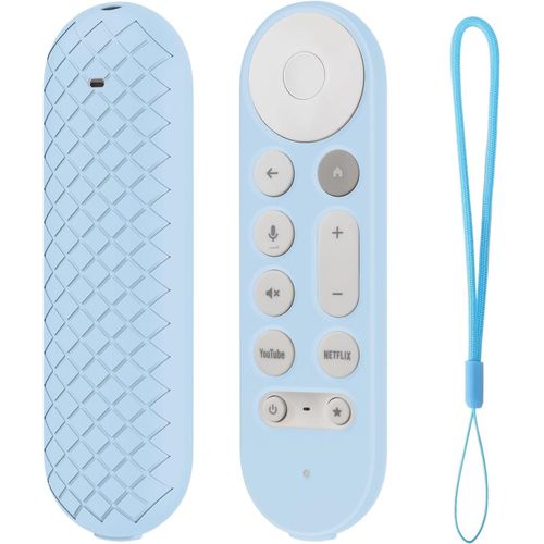 Coque Compatible Avec Google Tv Streamer 4K 2024, Ultra-Mince Et Lger, Anti-Chute, Anti-Collision, Housse De Protection En Silicone Pour Tlcommande.Bleu Ciel