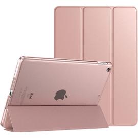 Coque Compatible avec iPad 9ème Génération 2021/iPad 8ème Génération 2020/ iPad 7ème Génération 2019, Housse Étui avec Translucide Givré Rigide  Protégé Pochette pour 10,2 Pouces, Or Rosé