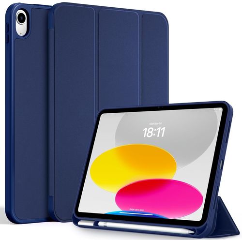 Coque Compatible Avec Ipad A16 11me 2025 11 Pouces/Ipad 10me Gnration 10,9 Pouces 2022 tui, Housse De Protection Ultra Fin Housse En Tpu Pour Ipad 11e 2025 / 10e 2022, Bleu Marine A