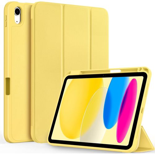 Coque Compatible Avec Ipad A16 11me 2025 11 Pouces/Ipad 10me Gnration 10,9 Pouces 2022 tui, Housse De Protection Ultra Fin Housse En Tpu Pour Ipad 11e 2025 / 10e 2022, Jaune A