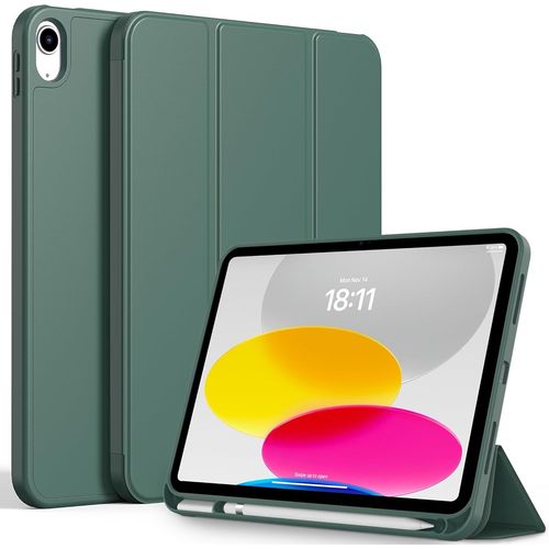 Coque Compatible Avec Ipad A16 11me 2025 11 Pouces/Ipad 10me Gnration 10,9 Pouces 2022 tui, Housse De Protection Ultra Fin Housse En Tpu Pour Ipad 11e 2025 / 10e 2022, Vert Nuit