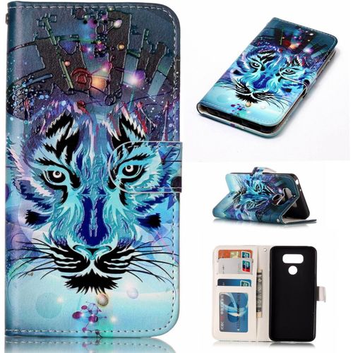 Coque Compatible Avec Lg G6 Etui De Protection Anti Choc Intrieur En Tpu Fonction Support Fermeture Magntique Silicone Bumper Fashion Cover Loup