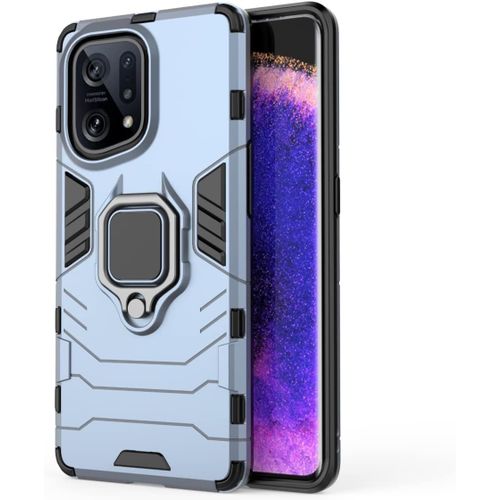 Coque Compatible Avec Oppo Find X5 tui Militaire Antichocantirayures Case De 360 Rotatif Ring Stand Armor Protection Cover