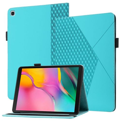 Coque Compatible Avec Samsung Tab A 10.1(2019) Sm-T510,tui En Cuir For Tablette  Rabat For Samsung Tab A 10.1(2019) Sm-T510,Avec Support Et Carte De Slot,Bleu