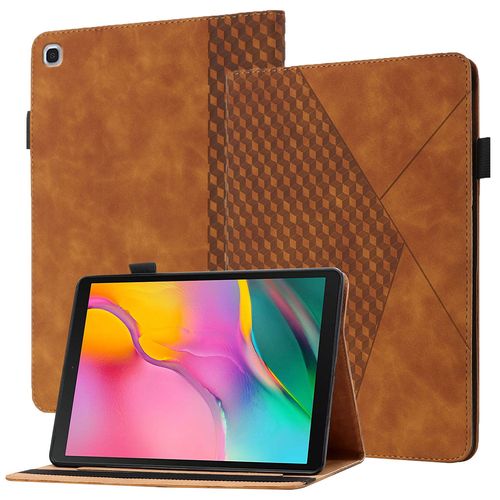 Coque Compatible Avec Samsung Tab A 10.1(2019) Sm-T510,tui En Cuir For Tablette  Rabat For Samsung Tab A 10.1(2019) Sm-T510,Avec Support Et Carte De Slot,Marron