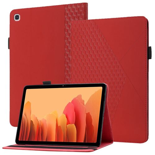 Coque Compatible Avec Samsung Tab A7 10.4 (2020) Sm-T500 T505,tui En Cuir For Tablette  Rabat For Samsung Tab A7 10.4 (2020) Sm-T500 T505,Avec Support Et Carte De Slot,Rouge