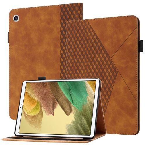 Coque Compatible Avec Samsung Tab A7 Lite 8.7 Sm-T220 T225,tui En Cuir For Tablette  Rabat For Samsung Tab A7 Lite 8.7 Sm-T220 T225,Avec Support Et Carte De Slot,Marron