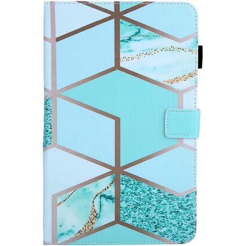 Coque Compatible Avec Tablette Samsung Galaxy Tab A 8.0 2019 T290/T295 360 Antichoc Anti-Rayure Housse De Protection Motif Diamant Bleu Vert Pochette Etui En Cuir Pu Rabat Support Fonction