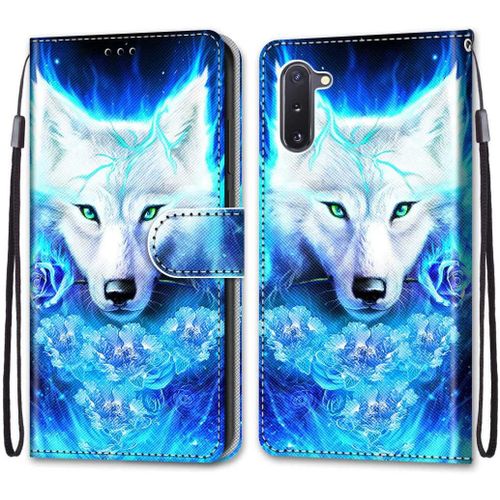 Coque Compatible Pour Samsung Galaxy Note10 tui Housse En Cuir, Ultra-Mince Avec Carte Fente Coque Pour Galaxy Note10 / Sm-N970f, Avec Fentes Pour Cartes, Peint 7