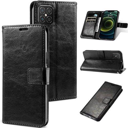Coque Compatible Xiaomi Redmi Note 4x Case Housse Portefeuille[2&verre Trempe][3 Fente Pour Carte][Stand] Fermeture?Magnetique Portable 360protection Antichoc Cuir Pc Etui,Le Noir