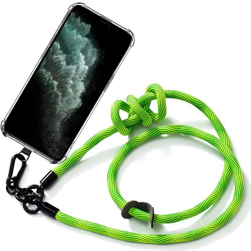 Coque Cordon Pour Iphone 11 Pro Max - Antichoc Anti-Rayures Avec Cordon Dmontable Vert - E.F.Connection