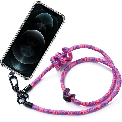 Coque Cordon Pour Iphone 12 Pro Protection Antichoc Renforce Avec Cordon Dtachable Rose - E.F.Connection