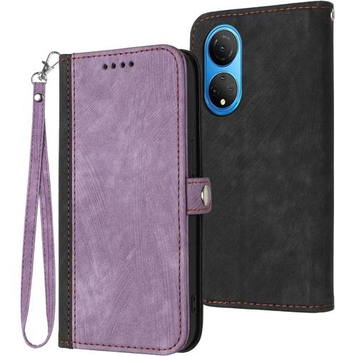 Coque Cuir Pour Honor X7,Etui En Cuir Pour Tlphone Portable Coque Pour Honor X7 Cma-Lx2 Cma-Lx1 Cma-Lx3 Coque Housse Etui Purple