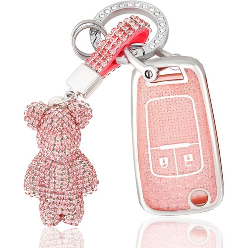 Coque De Cl Etui Cles Pour Opel Chevrolet Aveo Cruze Corsa Mokka Adam Astra Zafira Insignia Trax Spark Protecteur Cl Voiture Accessoire Voiture Cl  Tlcommande Avec Porte-Cls, Rose