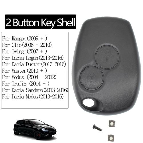 Coque De Cl Tlcommande Pour Renault Trafic Twingo Master Modus Logan,Interrupteur  2/3 Boutons,tui Porte-Cl De Voiture,Pices De Rechange,Accessoires - Type 2button