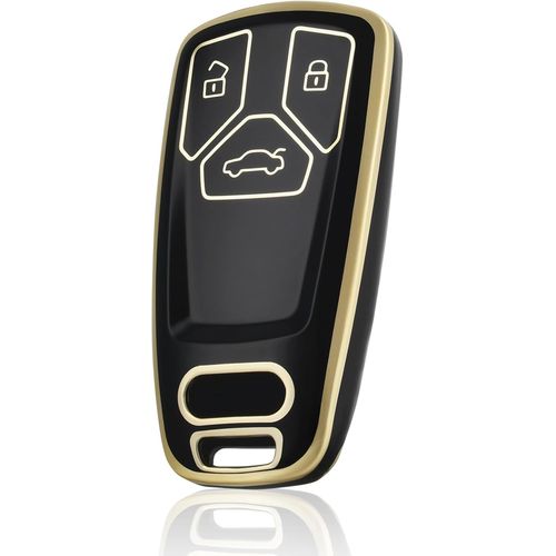 Coque De Cl Voiture Pour Audi Tpu 3 Bouton Accessoire Cl De Voiture Pour A4 S4 Rs4 B9 A5 F5 S5 Rs5 A6 A7 C8 A8 S8 D5 Q2 Q5 Sq5 Q7 Sq7 4m Tt Tts Ttrs Fv Fy,Or Noir