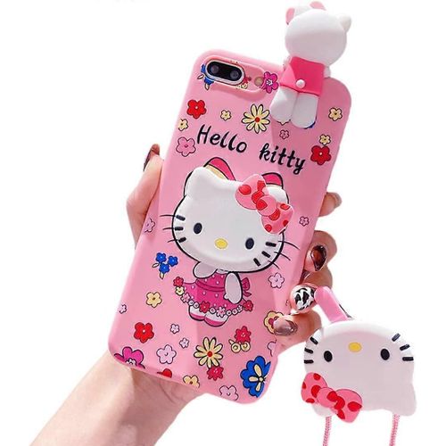 Coque De Dessin Anim Pour Iphone Se 2020, Coque Iphone 7/8 - Belle Coque De Personnage 3d Hello Kitty Pour Enfants Adolescents Kawaii Animal Soft Silicone Tpu Prote Antichoc