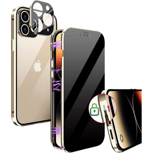 Coque De Protection Anti-Espion Pour Iphone 11 Pro Max, Magntique,  360 , Avec Brise-Vue, Protection Contre Les Regards Indiscrets, En Verre Tremp, Coque Complte Du Corps, Anti-Peep