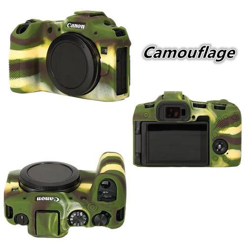 Coque de protection en Silicone souple pour appareil photo reflex numrique, sans miroir, pour Canon EOS R8 R R7 RP R5 R6 Mark II R6II, nouveau-EOS R Camouflage-EOS R6II Rouge