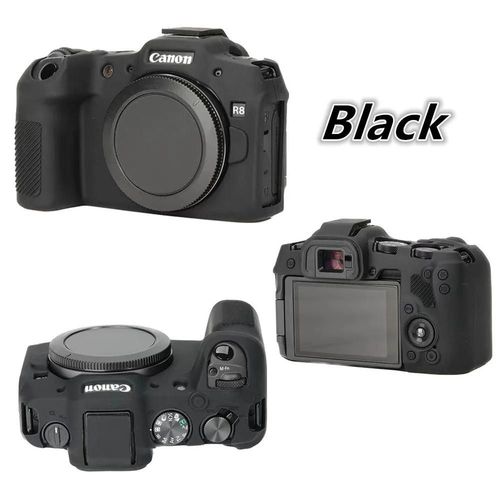 Coque de protection en Silicone souple pour appareil photo reflex numrique, sans miroir, pour Canon EOS R8 R R7 RP R5 R6 Mark II R6II, nouveau-EOS R8 Noir-R6II Camouflage