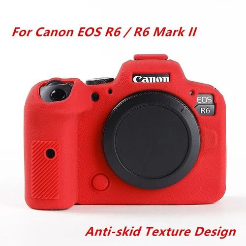 Coque de protection en Silicone souple pour appareil photo reflex numrique, sans miroir, pour Canon EOS R8 R R7 RP R5 R6 Mark II R6II, nouveau-RP Blanc-EOS R6II Rouge