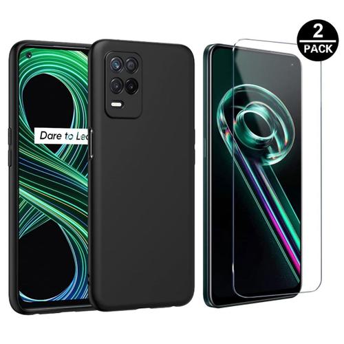 Coque De Protection Noir Et 2 Films De Protection En Verre Tremp Pour Realme 9i [Toproduits]