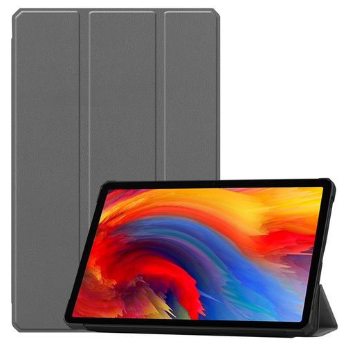 Coque De Protection Pour Lenovo Tab P11 Plus, Etui Lenovo Tab P11 Plus De Protection Pour Tablette  Rabat Horizontal, Avec Support  Trois Volets Et Fonction D'hibernation,Gris