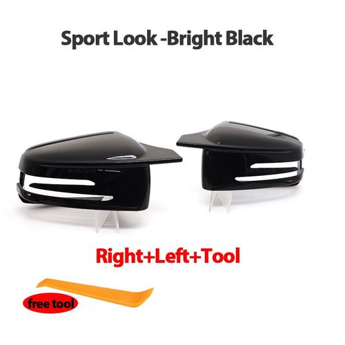 Coque De Rtroviseur Noire  Motif En Fibre De Carbone, Housse De Rtroviseur Pour Mercedes-Benz C, W204 E, W212, W176, W246, Cls, C218, Gla, Xachn