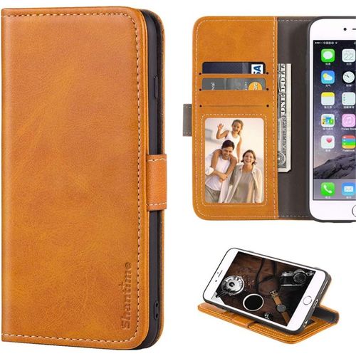 Coque En Cuir Pu Effet Daim Compatible Avec Doro 8100, tui  Rabat Magntique Avec Emplacements Cartes Et Protection Complte (Marron Clair)[Car783184]