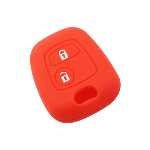 Coque En Silicone  2 Boutons,Pour 107 206 307 207 408,Citron C2 C3 C4 Berlingo Xsara Picasso,Cl Droite Toyota Aygo - Type Red