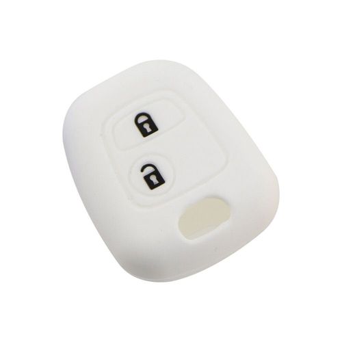 Coque En Silicone  2 Boutons,Pour 107 206 307 207 408,Citron C2 C3 C4 Berlingo Xsara Picasso,Cl Droite Toyota Aygo - Type White