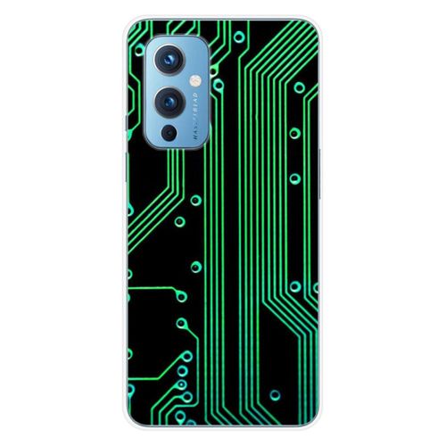 Coque En Silicone - Compatible Oneplus 9 - Design Texture Circuit Geek