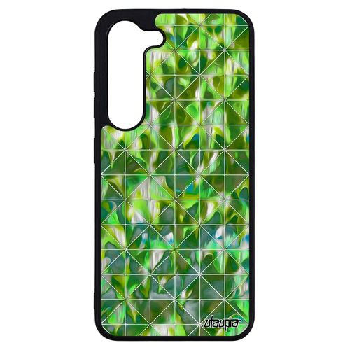 Coque En Silicone Galaxy S23+ Plus Design Carreau Jolie Rigide Geometrique Marbre Color Case Telephone Vegetal Vert Housse Samsung
