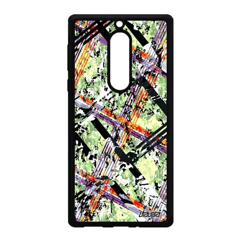 Coque En Silicone Nokia 5 Carreau Tartan Geometrie Vert Souple Color Portable Telephone Pas Cher Original Design Ecossais Motif