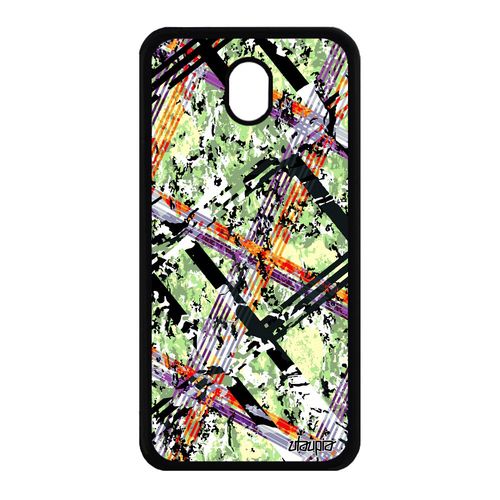 Coque Galaxy J7 2017 Pro En Silicone Carreau Tartan Ecossais Texture Vert Antichoc Smartphone Design Color Bumper Original Samsung