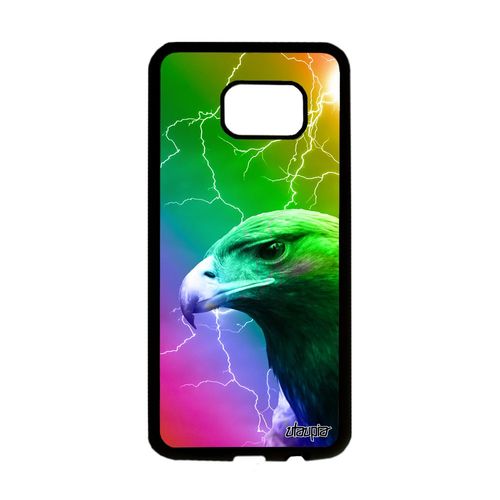 Coque Galaxy S7 Edge Silicone Aigle Eclair Animaux Vert Portable Royal Oiseau Case Rigide Design Rapace Motif Telephone De Samsung